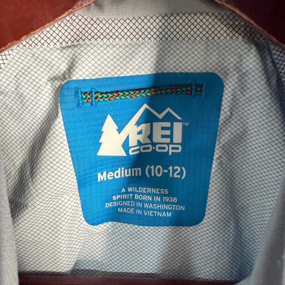 REI Co op Jacket Youth M 10-12 Rainwall Hooded Rain Waterproof Shell Ripstop